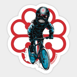 montreal winter bike Sticker